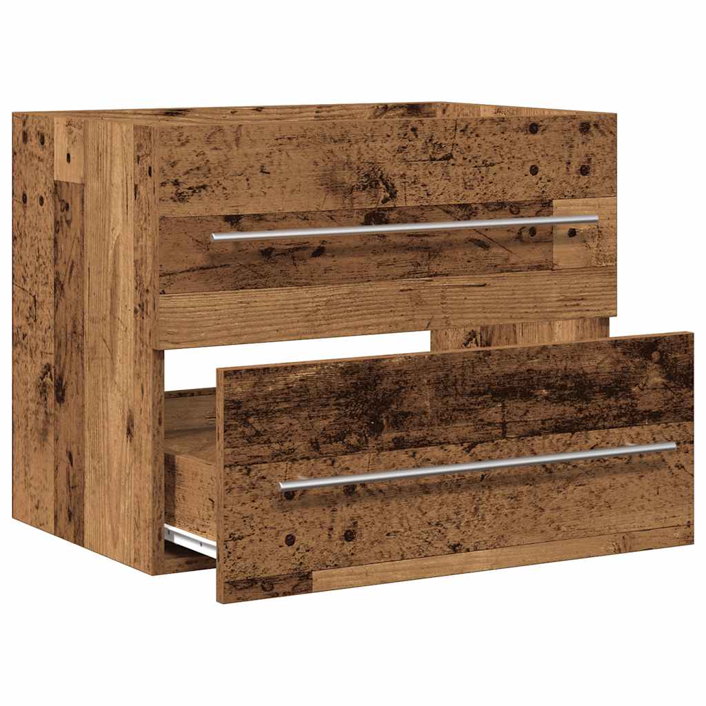 Wastafelmeubel 60x38,5x48 cm spaanplaat oud hout is nu te koop bij PeponiXL, paradijselijk wonen!
