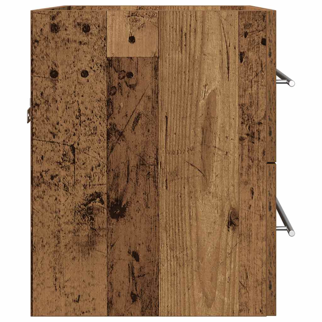 Wastafelmeubel 60x38,5x48 cm spaanplaat oud hout is nu te koop bij PeponiXL, paradijselijk wonen!