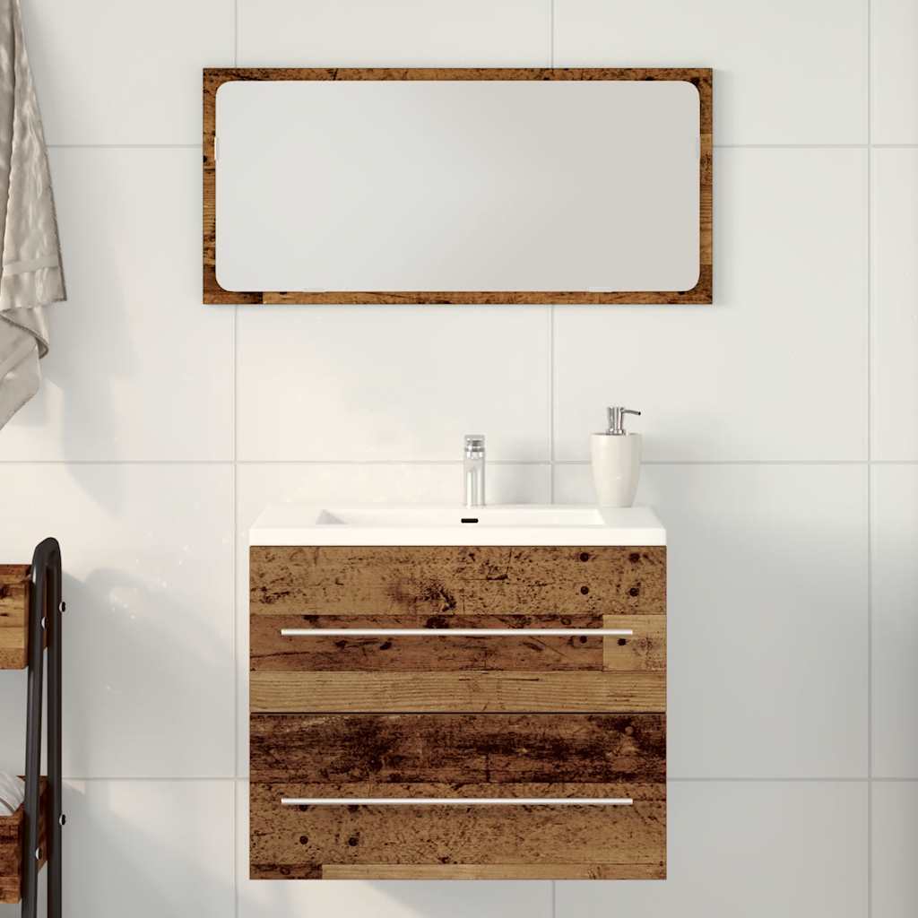 Wastafelmeubel 60x38,5x48 cm spaanplaat oud hout is nu te koop bij PeponiXL, paradijselijk wonen!