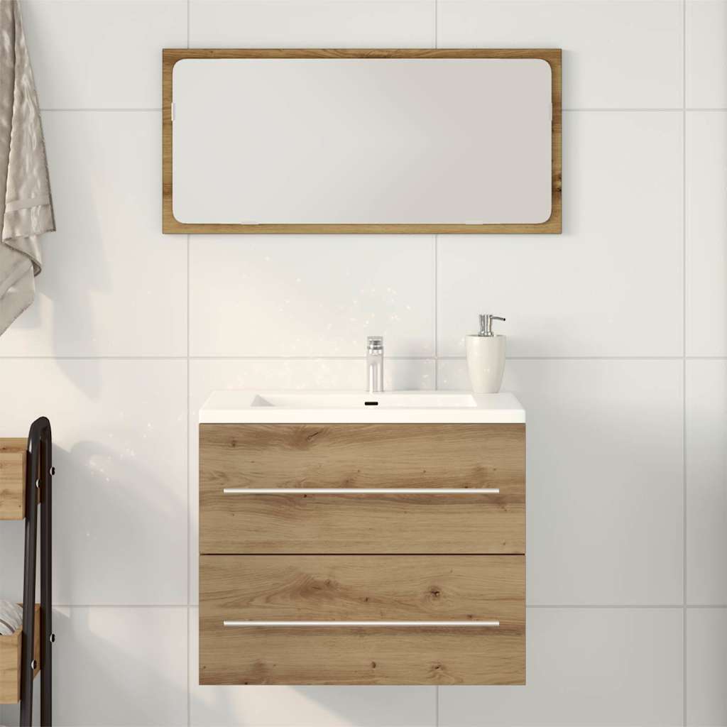 Wastafelkast 60x38,5x48 cm spaanplaat ambachtelijk eikenkleurig is nu te koop bij PeponiXL, paradijselijk wonen!