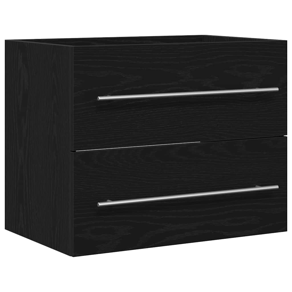 Wastafelkast 60x38,5x48 cm spaanplaat zwart eikenkleurig is nu te koop bij PeponiXL, paradijselijk wonen!