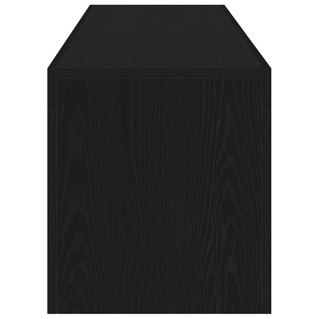 Tv-meubel met LED 140x36,5x40 cm bewerkt hout zwart eiken is nu te koop bij PeponiXL, paradijselijk wonen!