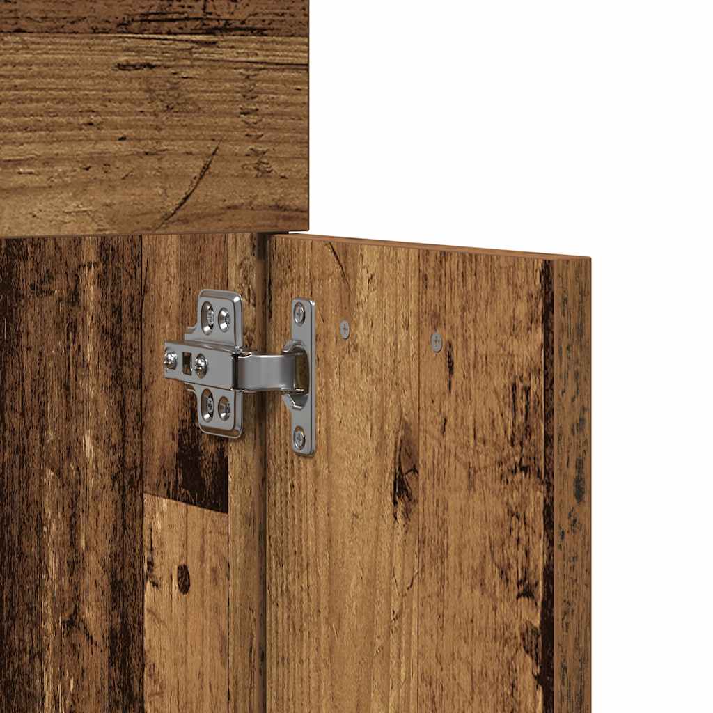 2-delige Badkamermeubelset bewerkt hout oud houtkleurig is nu te koop bij PeponiXL, paradijselijk wonen!