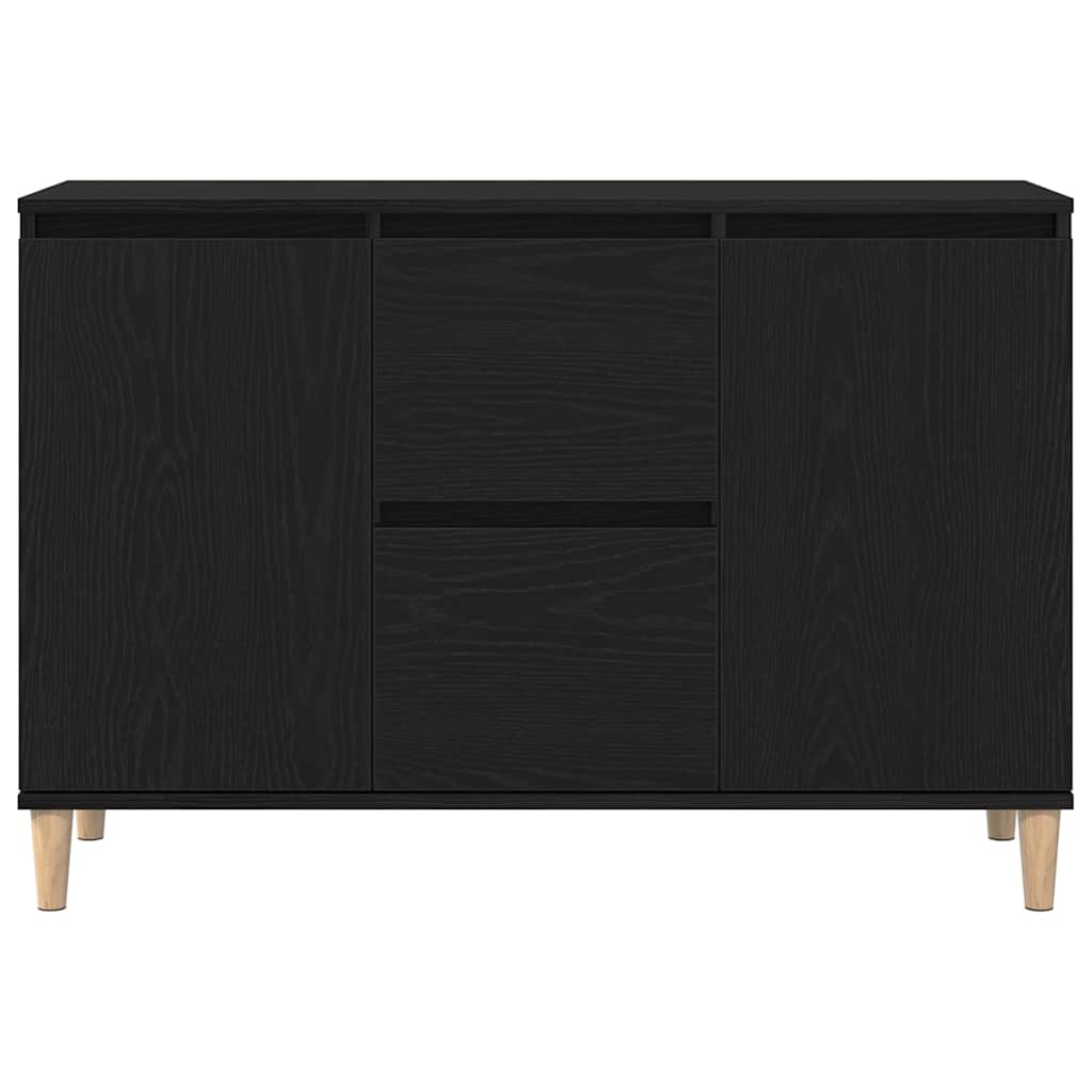 Dressoir met lade Zwart 102 x 35 x 60 cm Bewerkt hout is nu te koop bij PeponiXL, paradijselijk wonen!