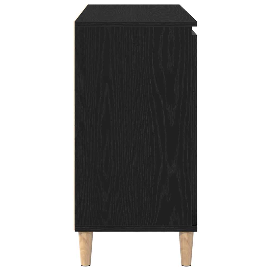 Dressoir met lade Zwart 102 x 35 x 60 cm Bewerkt hout is nu te koop bij PeponiXL, paradijselijk wonen!