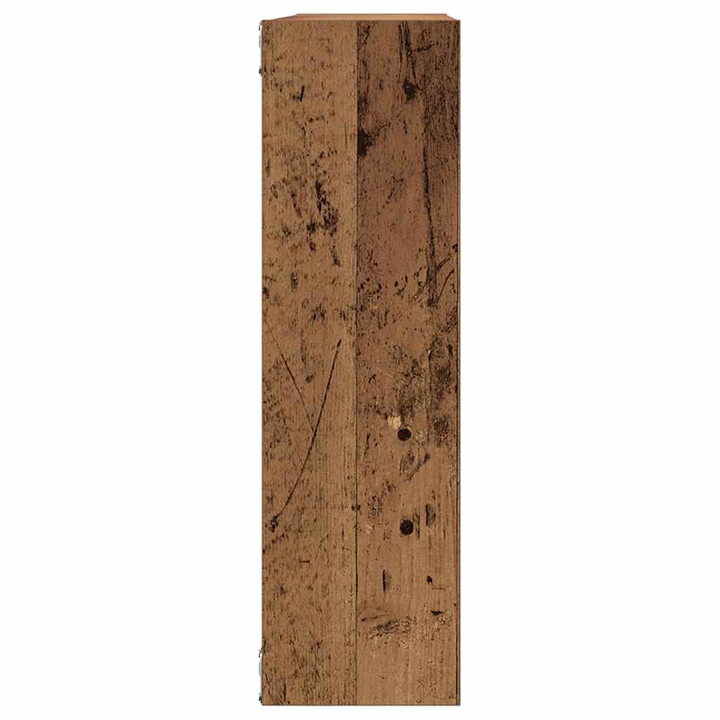 Wandschap 75x16x55 cm bewerkt hout oud houtkleurig is nu te koop bij PeponiXL, paradijselijk wonen!