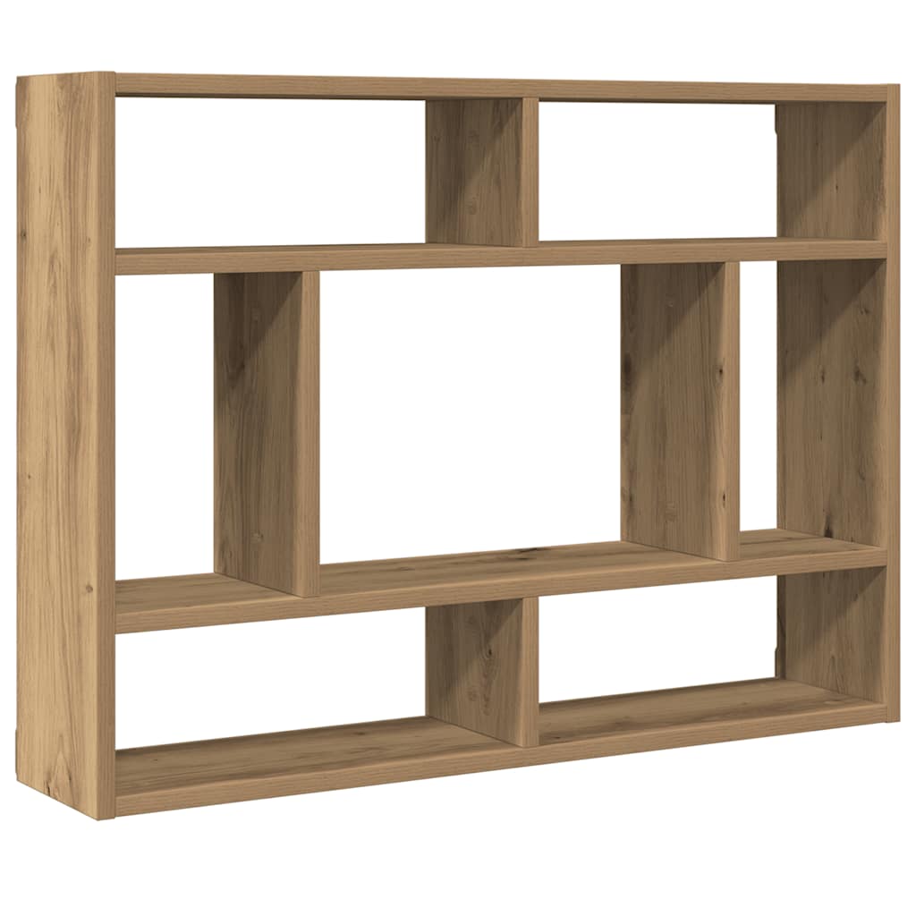 Wandschap 75x16x55 cm bewerkt hout artisanaal eikenkleur is nu te koop bij PeponiXL, paradijselijk wonen!