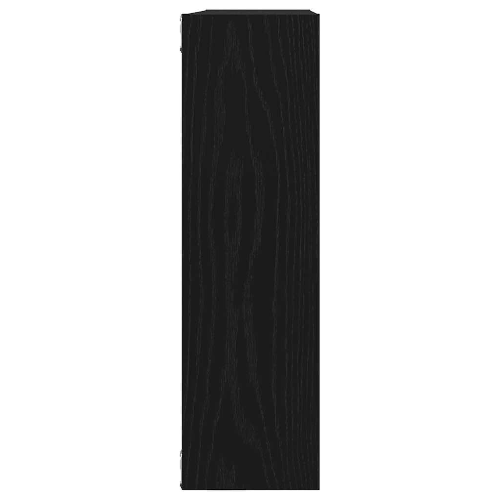 Wandplank Zwart Eiken 75x16x55 cm Bewerkt Hout is nu te koop bij PeponiXL, paradijselijk wonen!