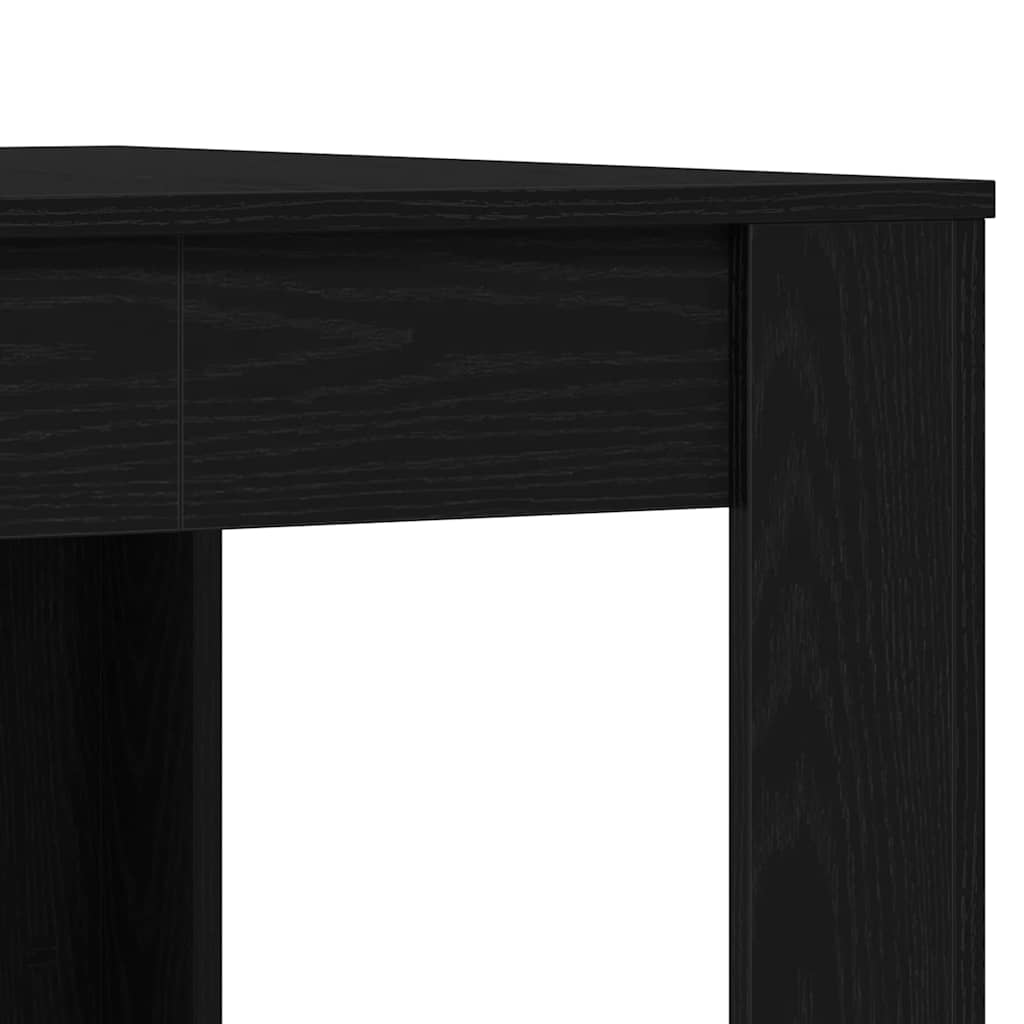 Eettafel Zwart eiken 140 x 74,5 x 76 cm Bewerkt hout is nu te koop bij PeponiXL, paradijselijk wonen!