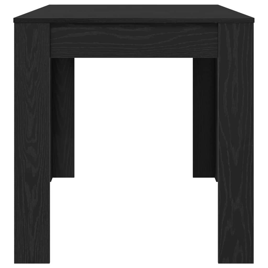 Eettafel Zwart eiken 140 x 74,5 x 76 cm Bewerkt hout is nu te koop bij PeponiXL, paradijselijk wonen!