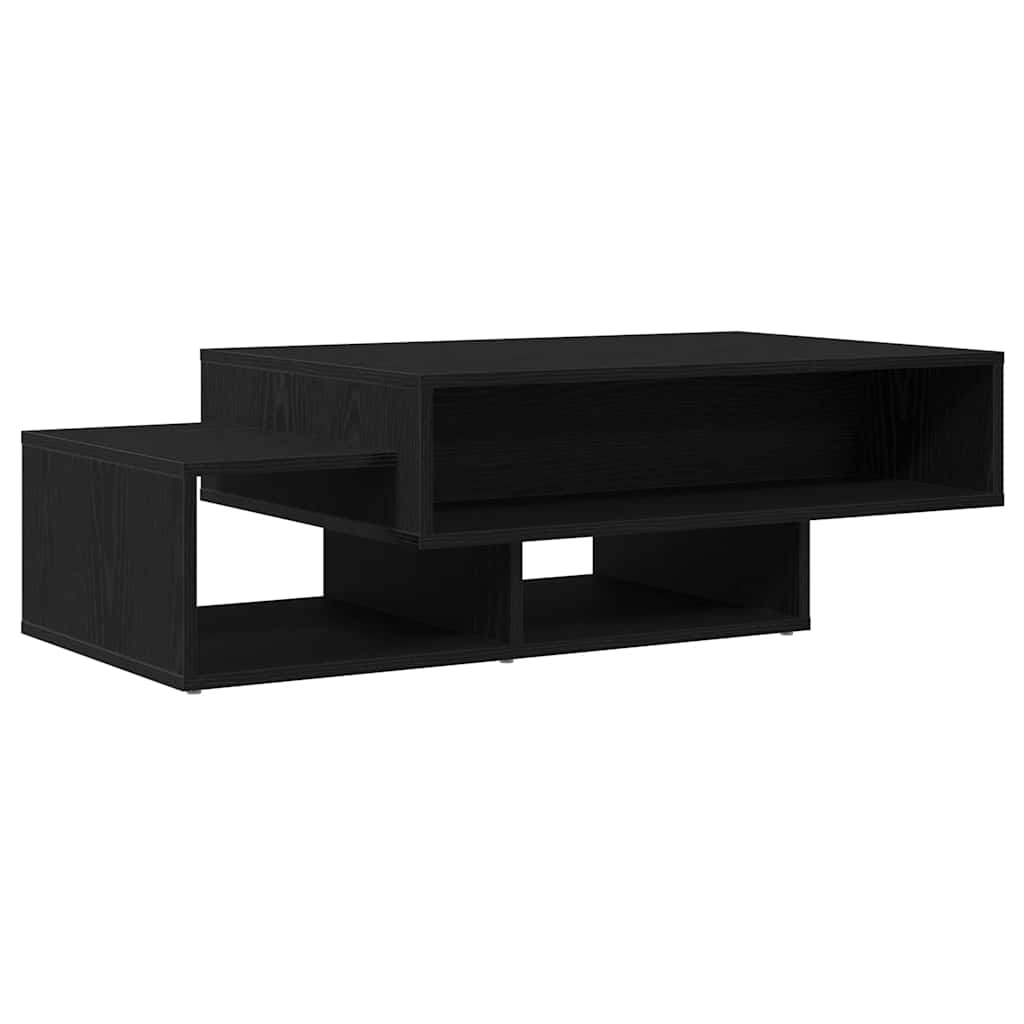 Salontafel 105x55x32 cm bewerkt hout zwart eikenkleur is nu te koop bij PeponiXL, paradijselijk wonen!