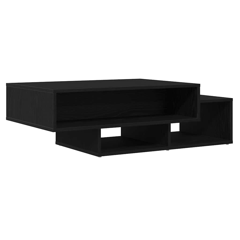 Salontafel 105x55x32 cm bewerkt hout zwart eikenkleur is nu te koop bij PeponiXL, paradijselijk wonen!