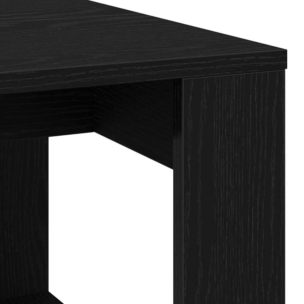 Salontafel Zwart Eiken 102 x 50 x 35 cm Bewerkt hout is nu te koop bij PeponiXL, paradijselijk wonen!