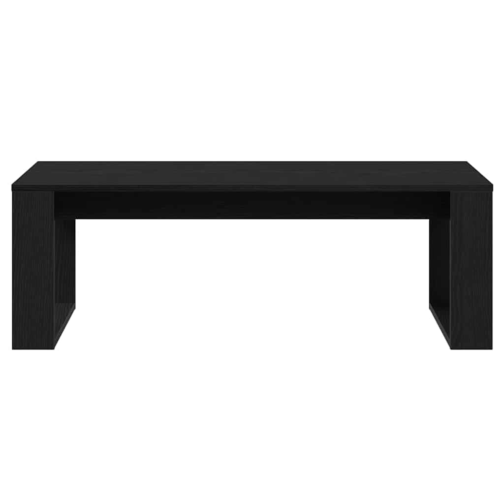 Salontafel Zwart Eiken 102 x 50 x 35 cm Bewerkt hout is nu te koop bij PeponiXL, paradijselijk wonen!