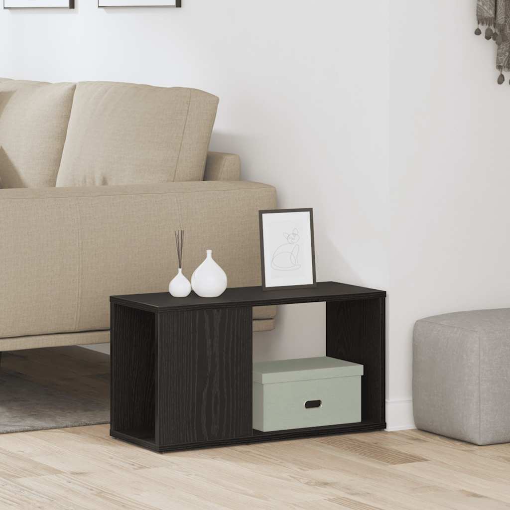 Tv-meubel 60x24x32 cm spaanplaat zwart eikenkleurig is nu te koop bij PeponiXL, paradijselijk wonen!