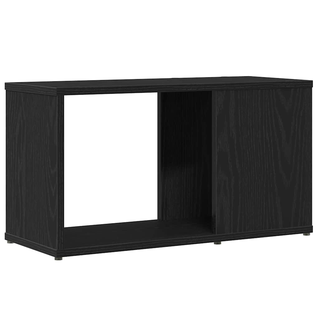 Tv-meubel 60x24x32 cm spaanplaat zwart eikenkleurig is nu te koop bij PeponiXL, paradijselijk wonen!