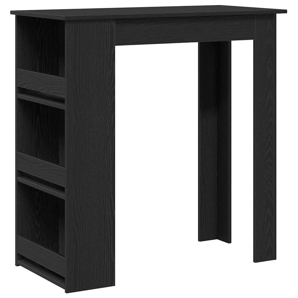 Bartafel met opbergrek 102x50x103,5 cm zwart eikenkleurig is nu te koop bij PeponiXL, paradijselijk wonen!