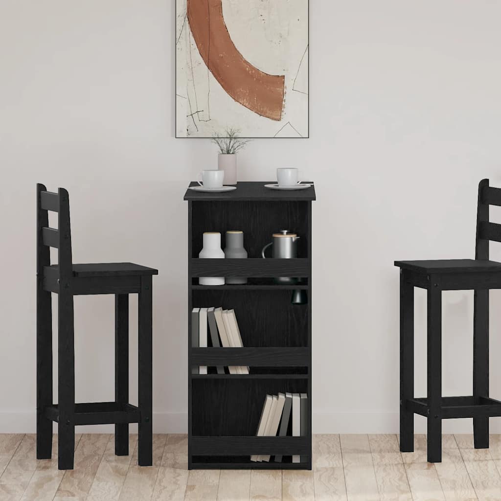Bartafel met opbergrek 102x50x103,5 cm zwart eikenkleurig is nu te koop bij PeponiXL, paradijselijk wonen!