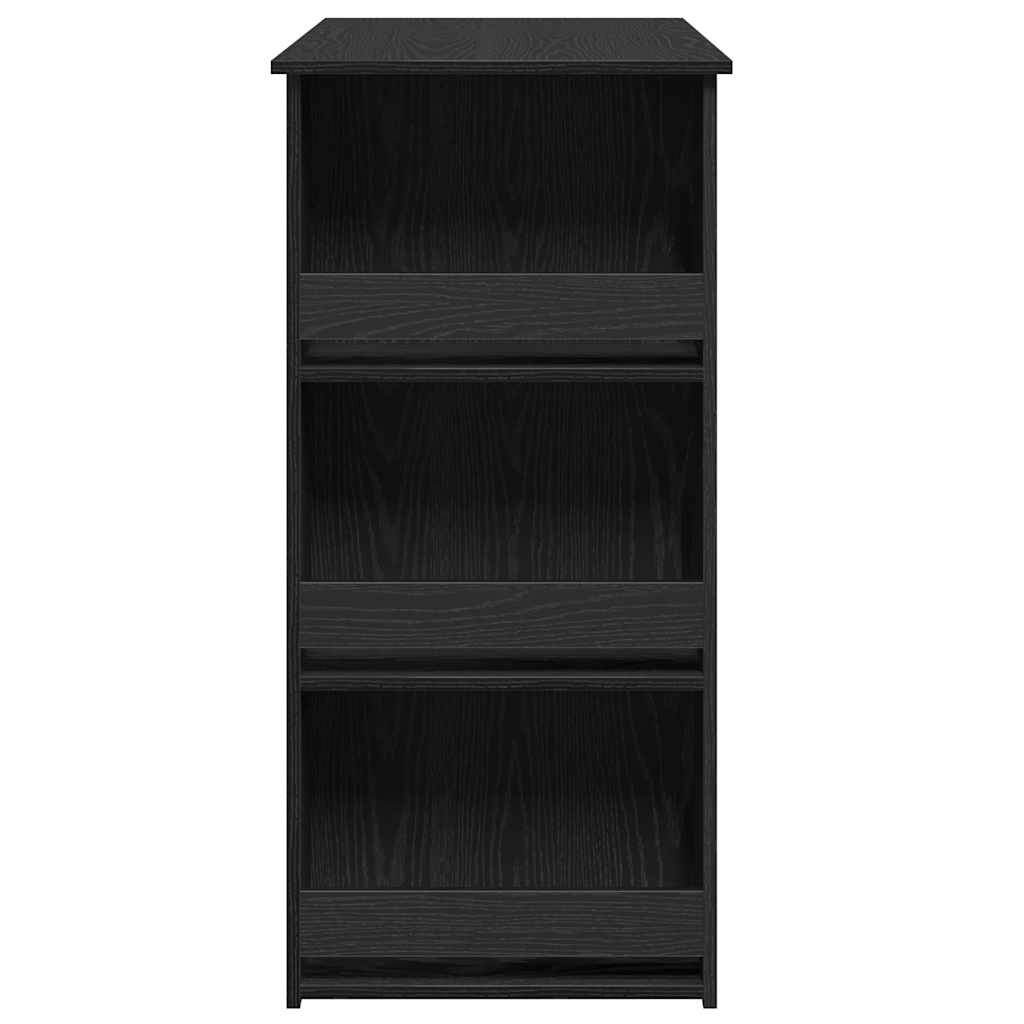 Bartafel met opbergrek 102x50x103,5 cm zwart eikenkleurig is nu te koop bij PeponiXL, paradijselijk wonen!