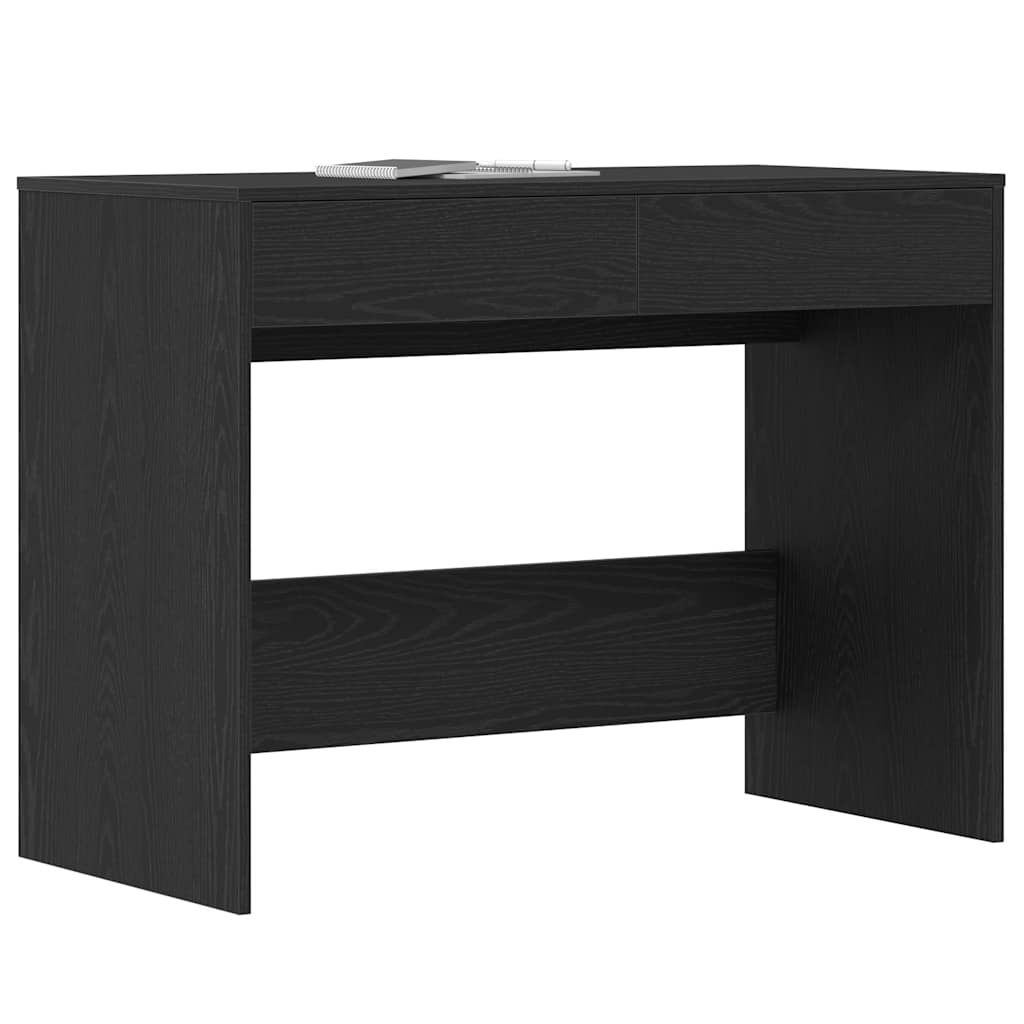 Bureau 101x50x76,5 cm spaanplaat zwart eikenkleurig is nu te koop bij PeponiXL, paradijselijk wonen!