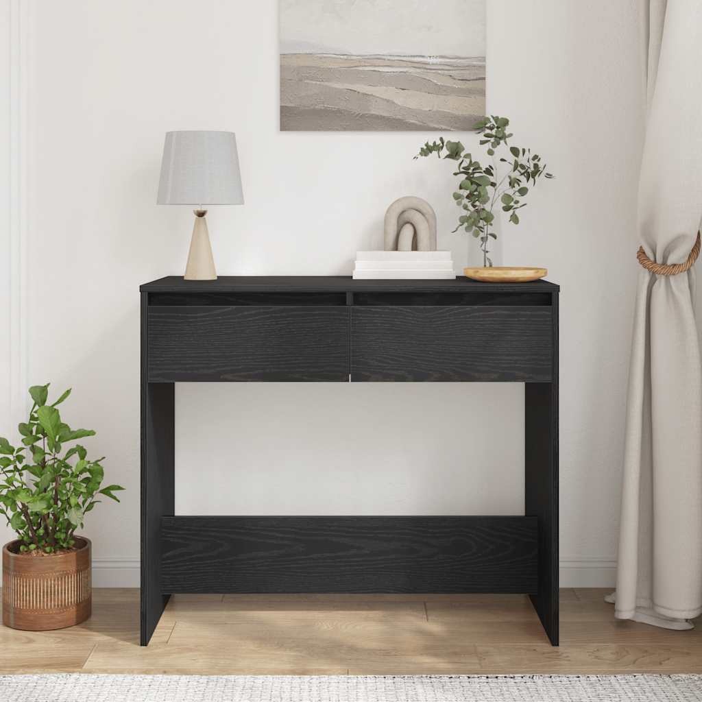 Wandtafel 89x41x76,5 cm spaanplaat zwart eikenkleurig is nu te koop bij PeponiXL, paradijselijk wonen!