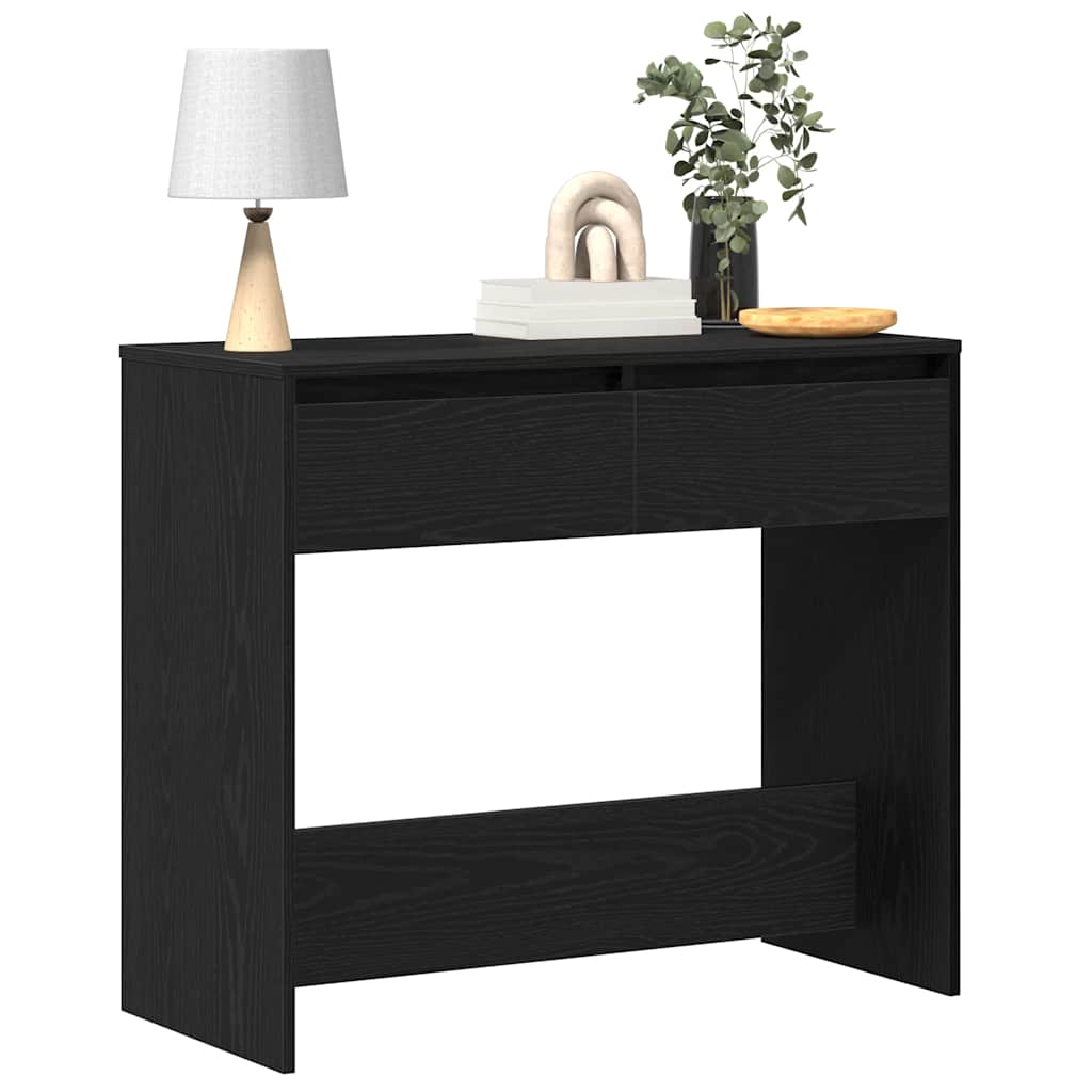 Wandtafel 89x41x76,5 cm spaanplaat zwart eikenkleurig is nu te koop bij PeponiXL, paradijselijk wonen!