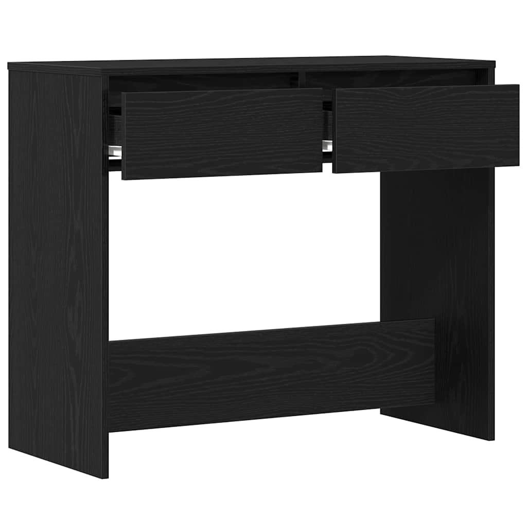 Wandtafel 89x41x76,5 cm spaanplaat zwart eikenkleurig is nu te koop bij PeponiXL, paradijselijk wonen!