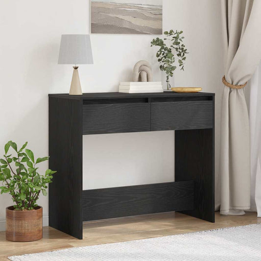 Wandtafel 89x41x76,5 cm spaanplaat zwart eikenkleurig is nu te koop bij PeponiXL, paradijselijk wonen!