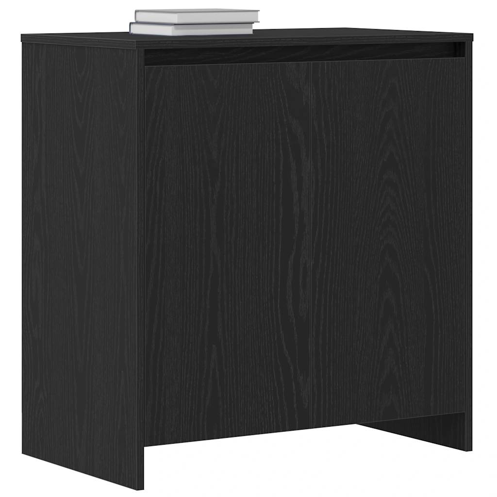 Dressoir zwart eiken 70x41x75 cm bewerkt hout is nu te koop bij PeponiXL, paradijselijk wonen!