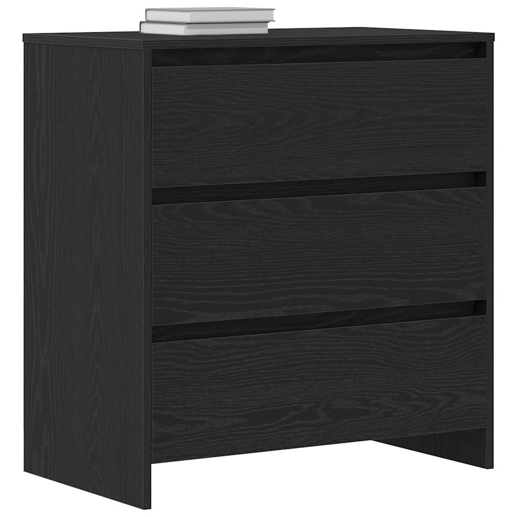 Dressoir 70x41x75 cm bewerkt hout zwart eikenkleur is nu te koop bij PeponiXL, paradijselijk wonen!