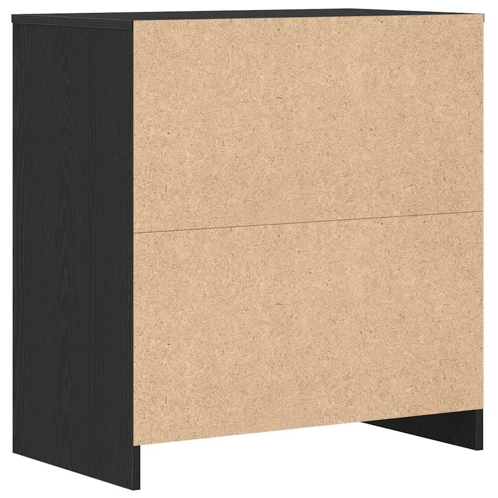 Dressoir 70x41x75 cm bewerkt hout zwart eikenkleur is nu te koop bij PeponiXL, paradijselijk wonen!