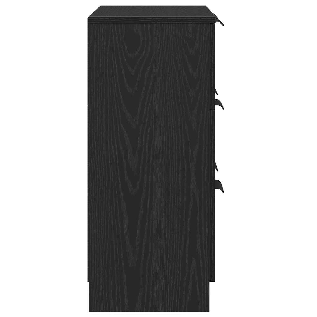 Dressoir met lade Zwart Eiken 60 x 30 x 70 cm Bewerkt hout is nu te koop bij PeponiXL, paradijselijk wonen!