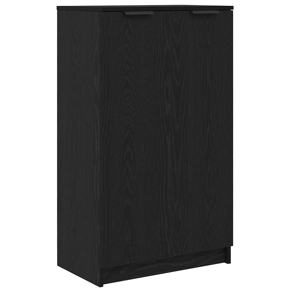 Schoenenkast Zwart Eiken 59 x 35 x 100 cm Bewerkt hout is nu te koop bij PeponiXL, paradijselijk wonen!