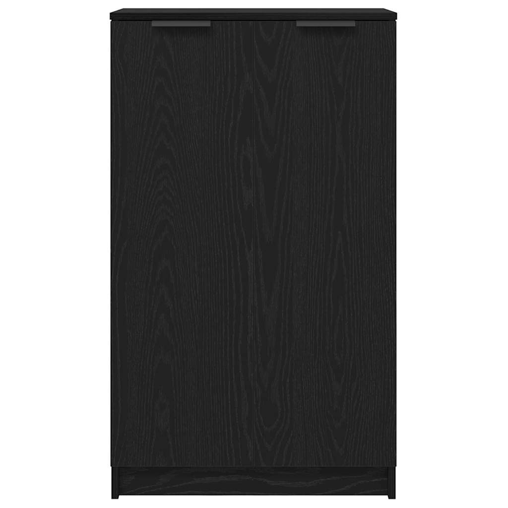 Schoenenkast Zwart Eiken 59 x 35 x 100 cm Bewerkt hout is nu te koop bij PeponiXL, paradijselijk wonen!