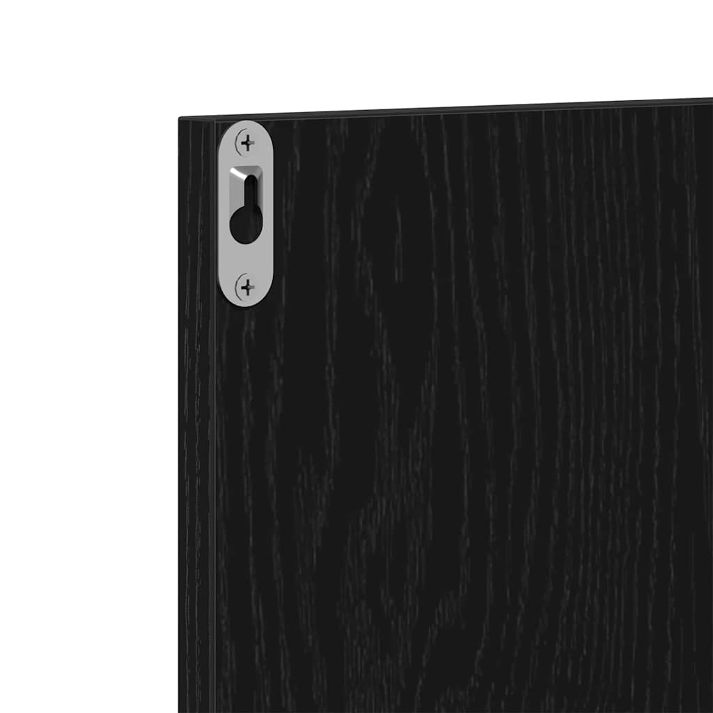 Halmeubelset met lade met opslag 4 pcs Zwart Eiken Bewerkt hout is nu te koop bij PeponiXL, paradijselijk wonen!