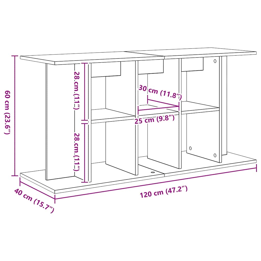 Aquariumstandaard Zwart Eiken 120x40x60 cm Bewerkt Hout is nu te koop bij PeponiXL, paradijselijk wonen!