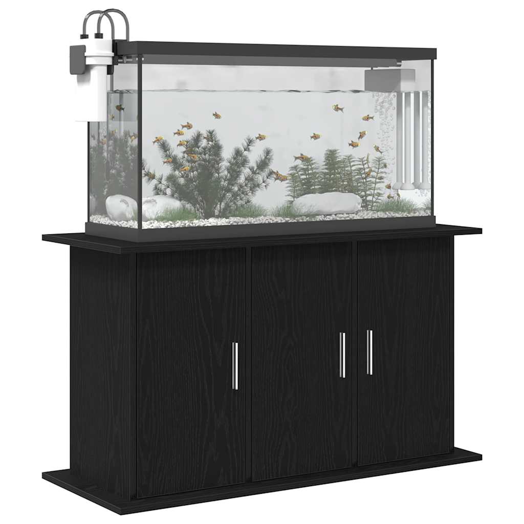 Aquariumstandaard Zwart Eiken 101x41x58 cm Bewerkt Hout is nu te koop bij PeponiXL, paradijselijk wonen!