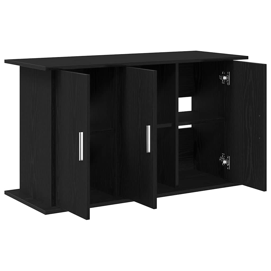 Aquariumstandaard Zwart Eiken 101x41x58 cm Bewerkt Hout is nu te koop bij PeponiXL, paradijselijk wonen!