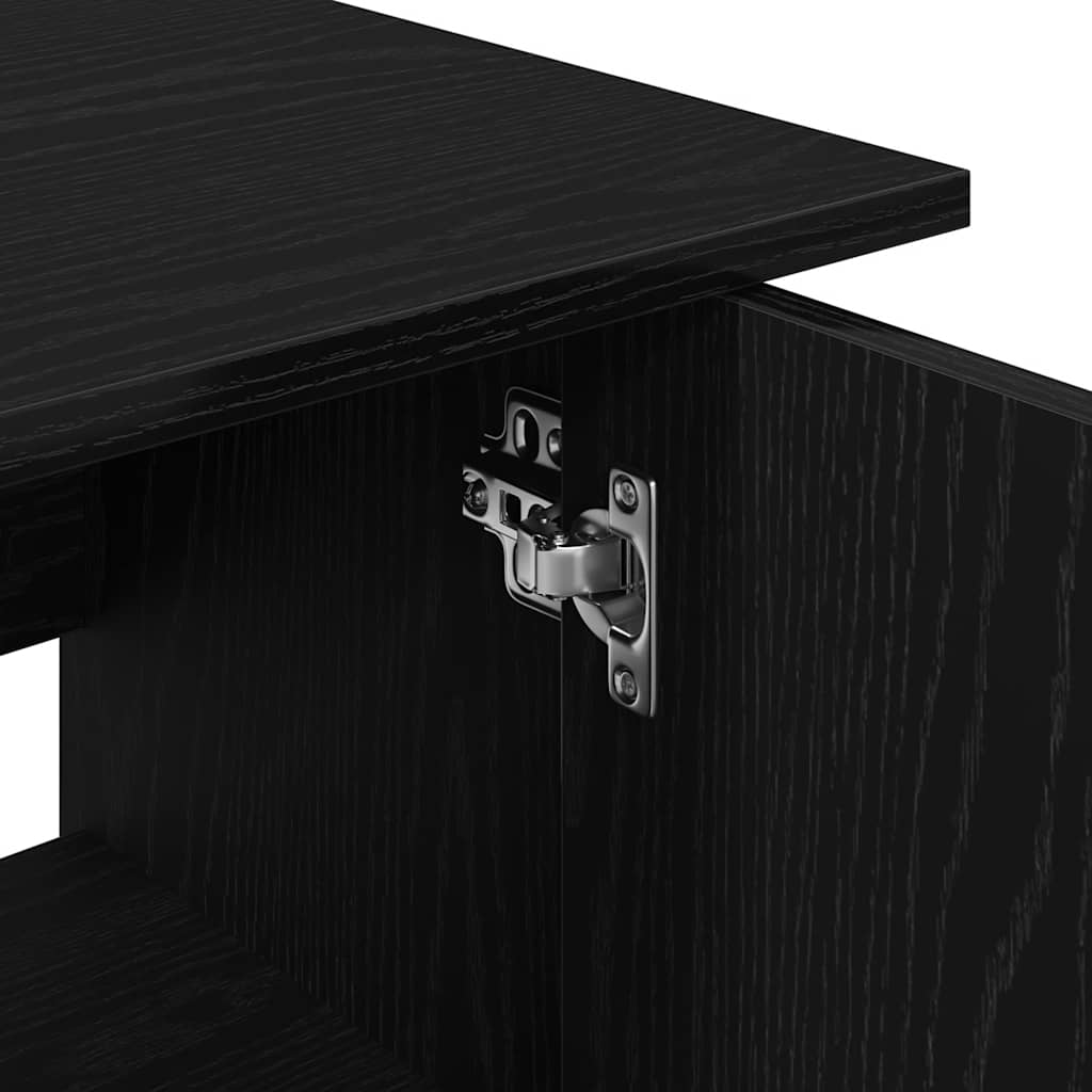 Aquariumstandaard Zwart Eiken 101x41x58 cm Bewerkt Hout is nu te koop bij PeponiXL, paradijselijk wonen!