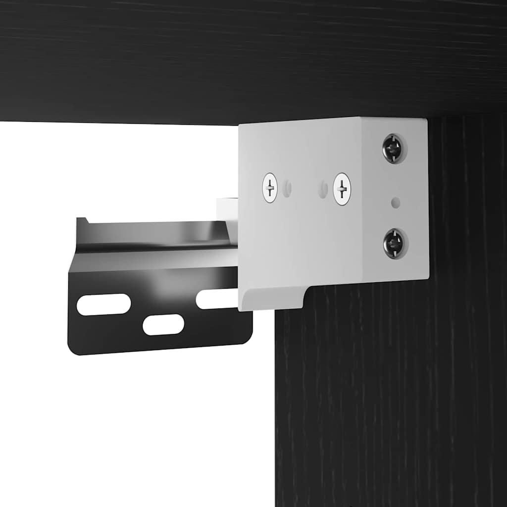 Tv-meubelset Zwart Eiken 30,5 x 30 x 102 cm Bewerkt hout is nu te koop bij PeponiXL, paradijselijk wonen!