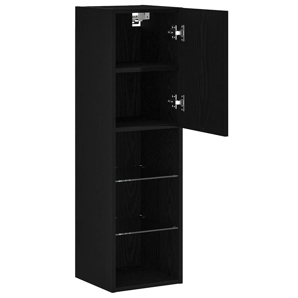 Tv-meubelset 2 pcs Zwart Eiken 30,5 x 30 x 102 cm Bewerkt hout is nu te koop bij PeponiXL, paradijselijk wonen!