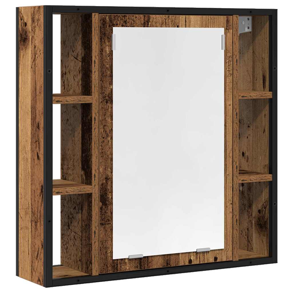 Badkamerspiegelkast 60x16x60 cm spaanplaat oud hout is nu te koop bij PeponiXL, paradijselijk wonen!