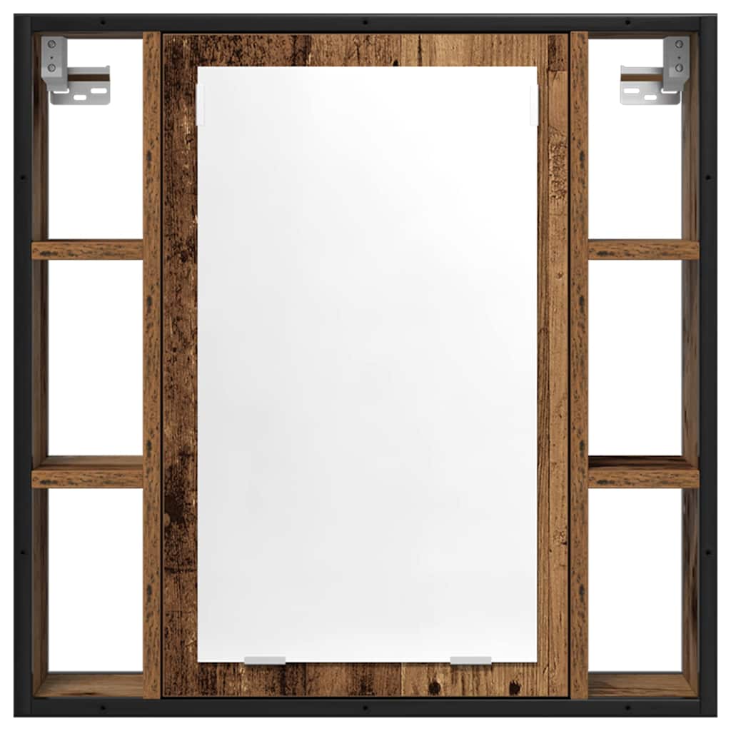 Badkamerspiegelkast 60x16x60 cm spaanplaat oud hout is nu te koop bij PeponiXL, paradijselijk wonen!