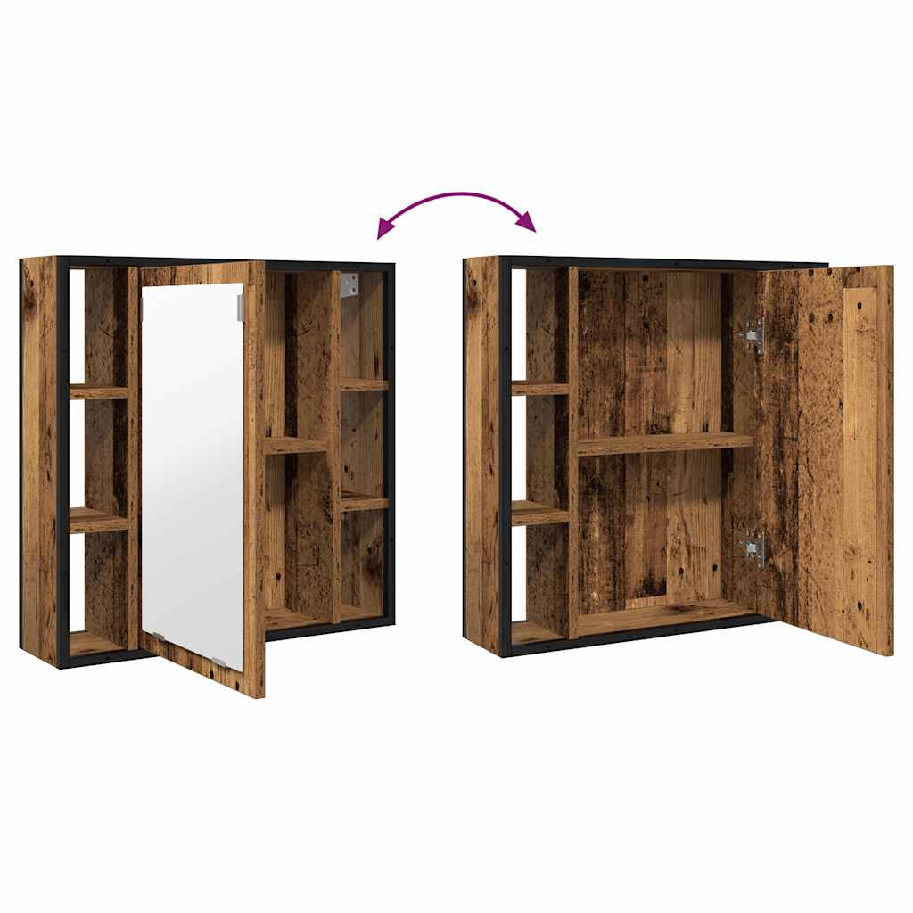 Badkamerspiegelkast 60x16x60 cm spaanplaat oud hout is nu te koop bij PeponiXL, paradijselijk wonen!