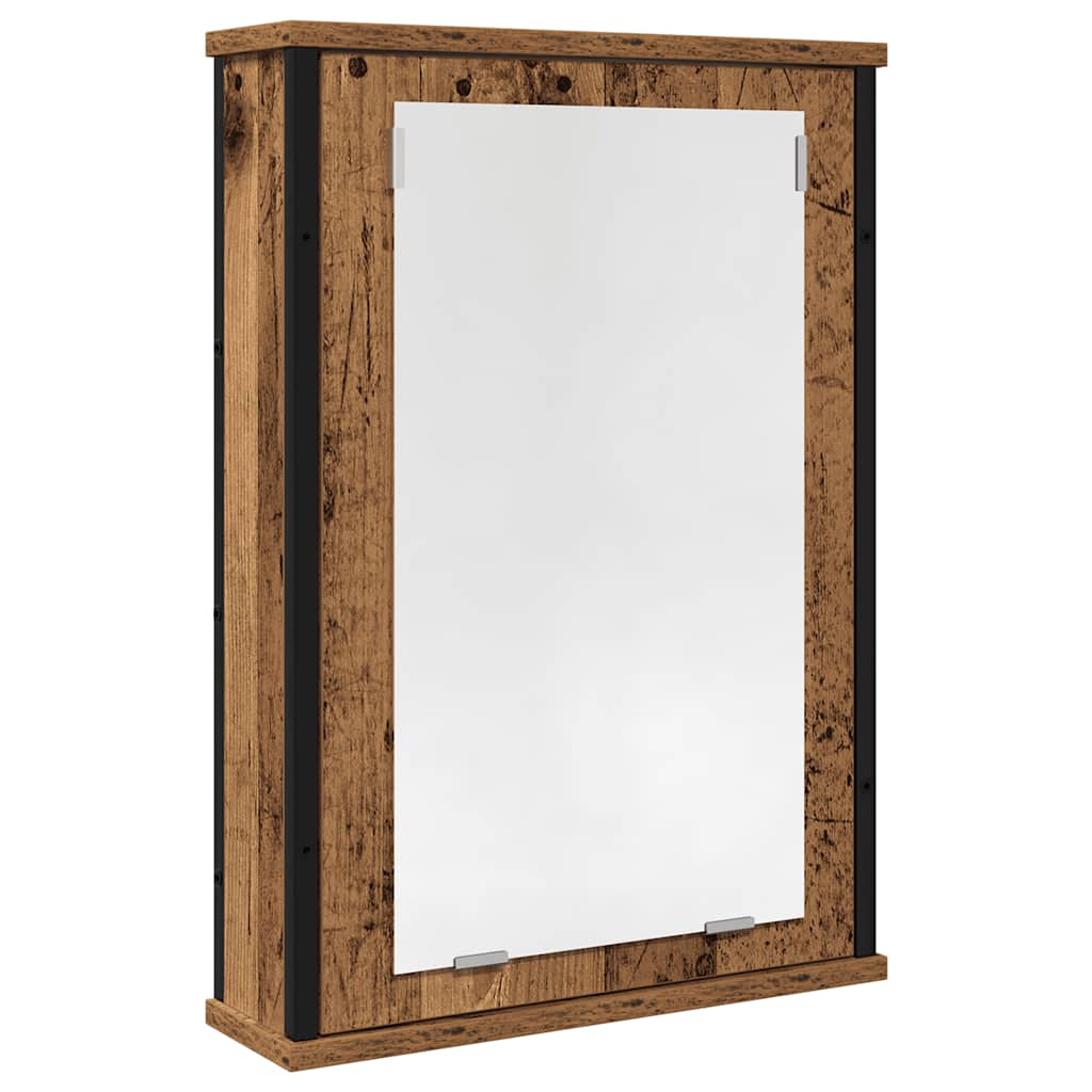 Badkamerspiegelkast 42x12x60 cm bewerkt hout oud hout is nu te koop bij PeponiXL, paradijselijk wonen!