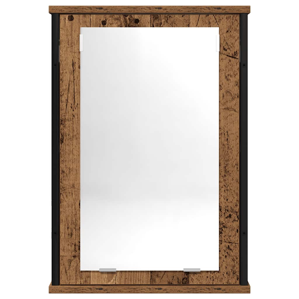 Badkamerspiegelkast 42x12x60 cm bewerkt hout oud hout is nu te koop bij PeponiXL, paradijselijk wonen!