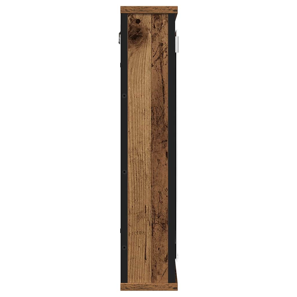 Badkamerspiegelkast 42x12x60 cm bewerkt hout oud hout is nu te koop bij PeponiXL, paradijselijk wonen!