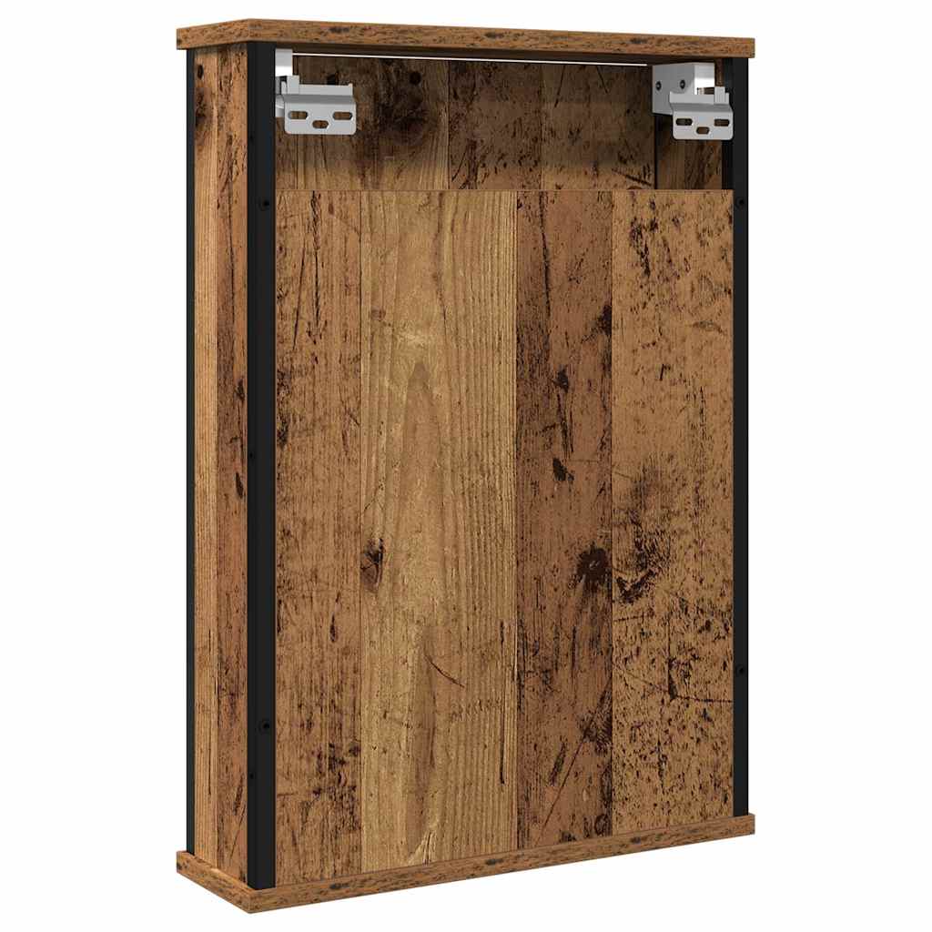 Badkamerspiegelkast 42x12x60 cm bewerkt hout oud hout is nu te koop bij PeponiXL, paradijselijk wonen!