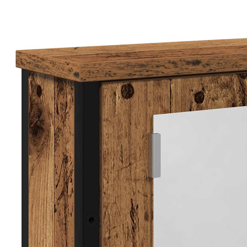 Badkamerspiegelkast 42x12x60 cm bewerkt hout oud hout is nu te koop bij PeponiXL, paradijselijk wonen!