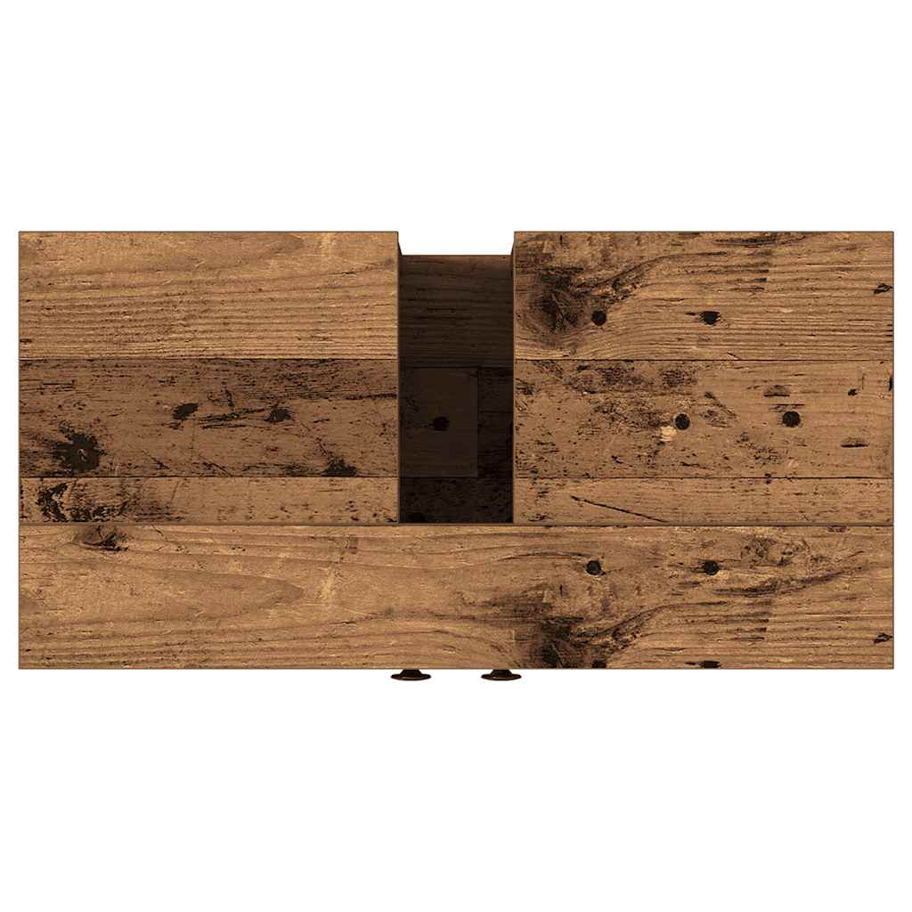 Wastafelmeubel 60x30x60 cm spaanplaat oud hout is nu te koop bij PeponiXL, paradijselijk wonen!